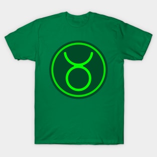 Cool Green Taurus Symbol T-Shirt